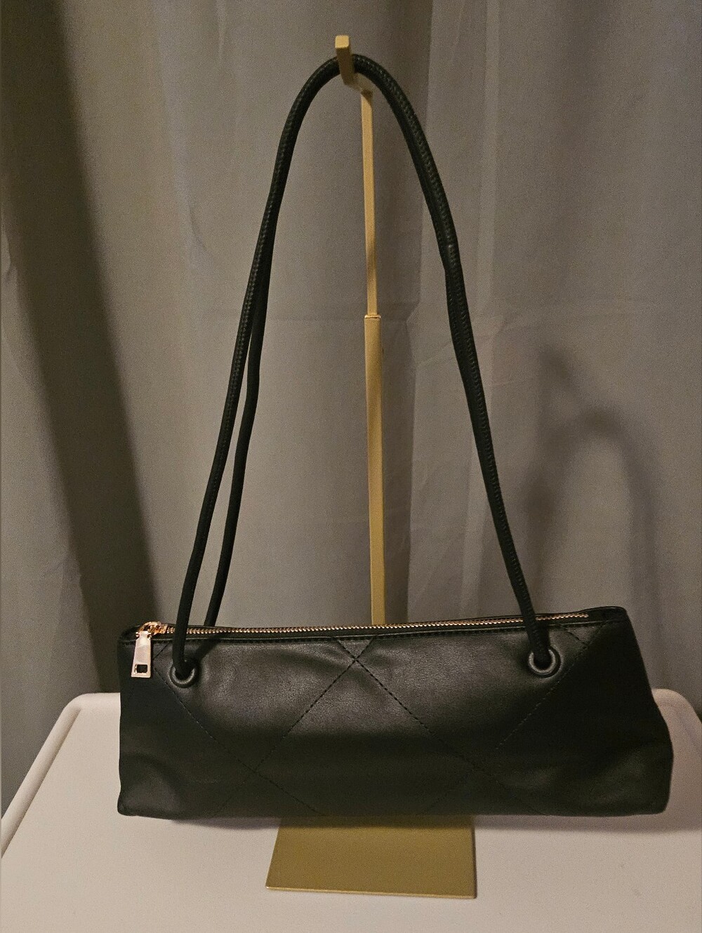 Newbella Black Shoulder Bag - Sleek Quilted Design